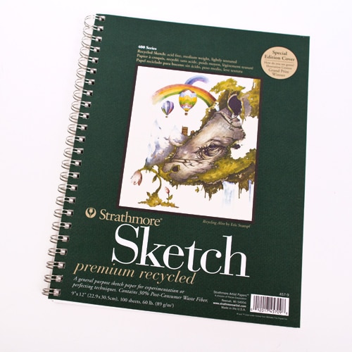 Strathmore, Sketchbooks & Pads, Art & School, 60#, Recycled, 100 sheet, 79261, 9"x12"